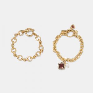 Pack Of 2 Chain Charm Bracelets