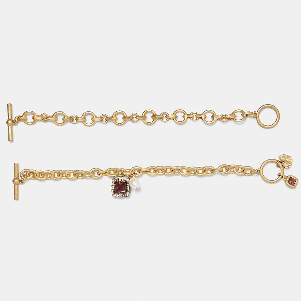 Pack Of 2 Chain Charm Bracelets - Image 3