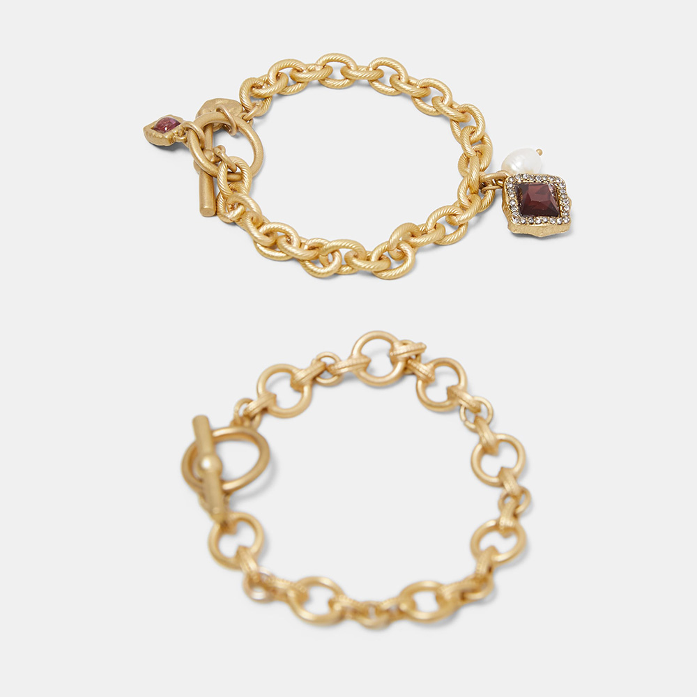 Pack Of 2 Chain Charm Bracelets - Image 4