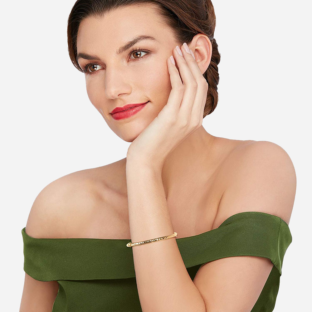 Bracelet Bangle Gold Cubiz Zirconia - Image 2